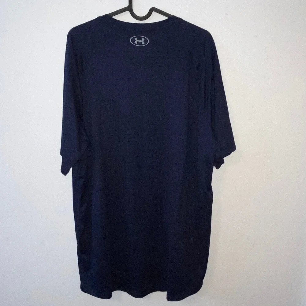 UNDER ARMOUR‎ Tee Shirt Navy Men XL Notre Dame Irish Football Tech READ